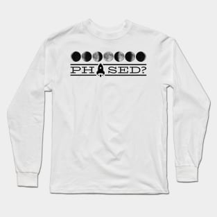 Moon Phases Phased Black Long Sleeve T-Shirt